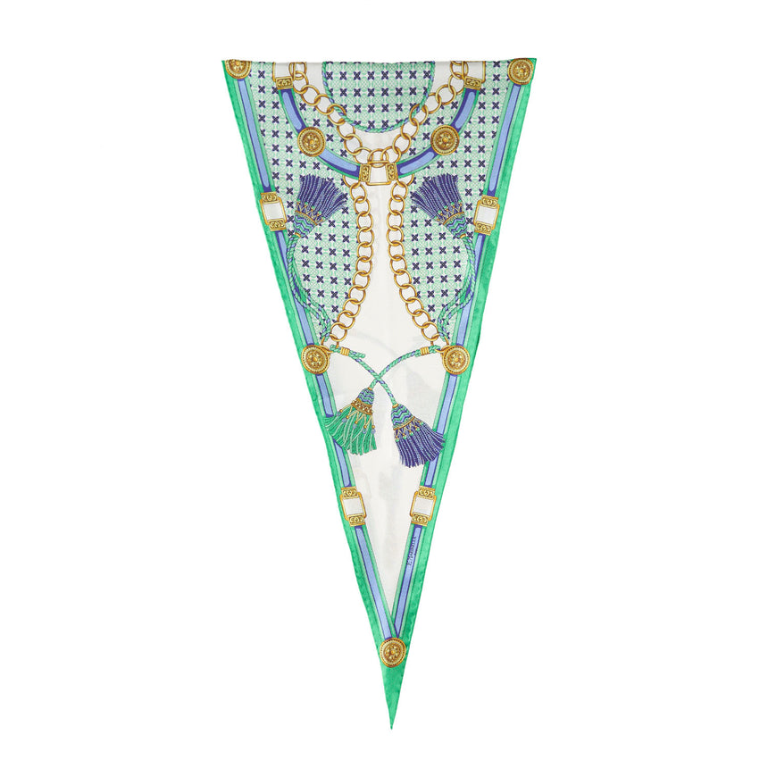 FOULARD ROMBO IN SETA VERDE