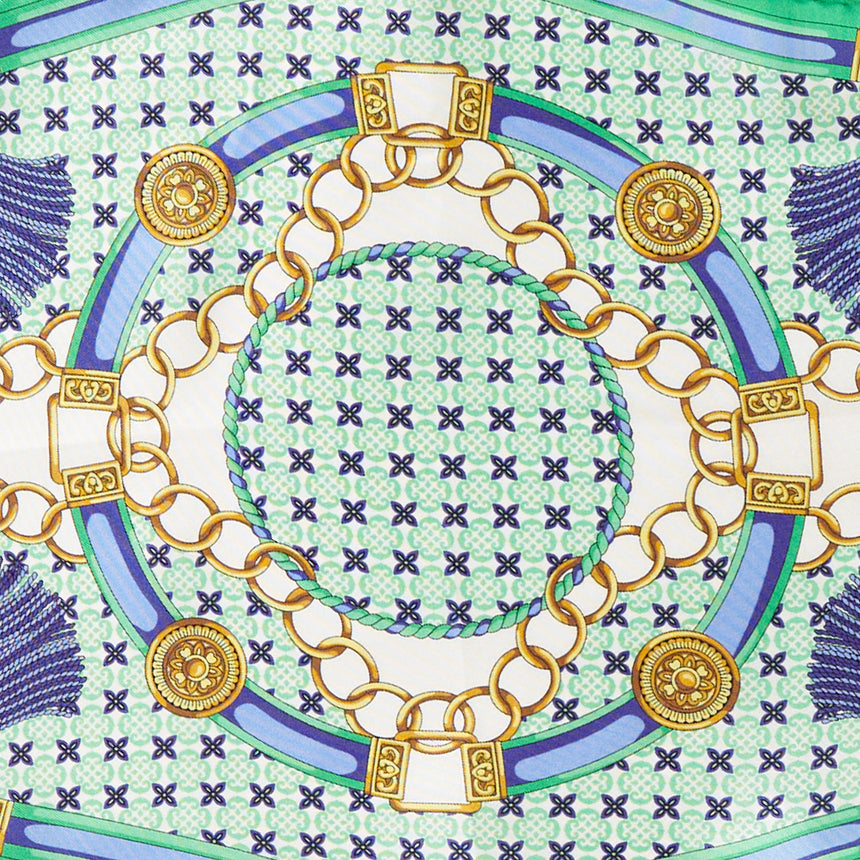 FOULARD ROMBO IN SETA VERDE