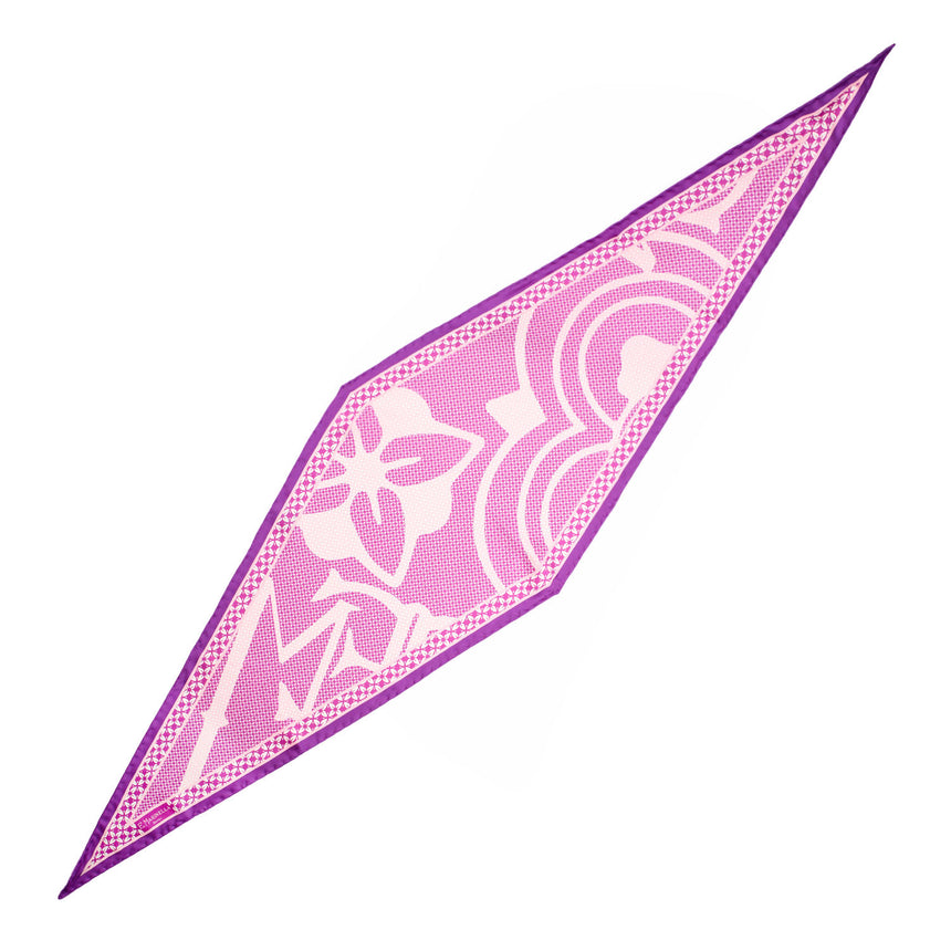 VIOLET SILK DIAMOND SHAPE SCARF