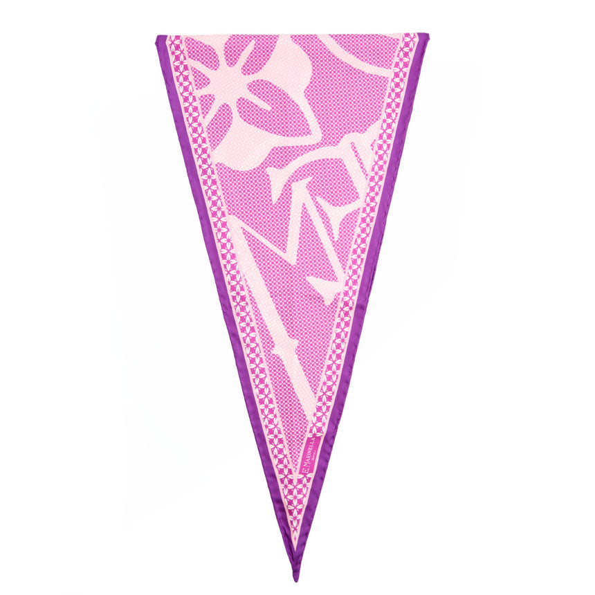VIOLET SILK DIAMOND SHAPE SCARF
