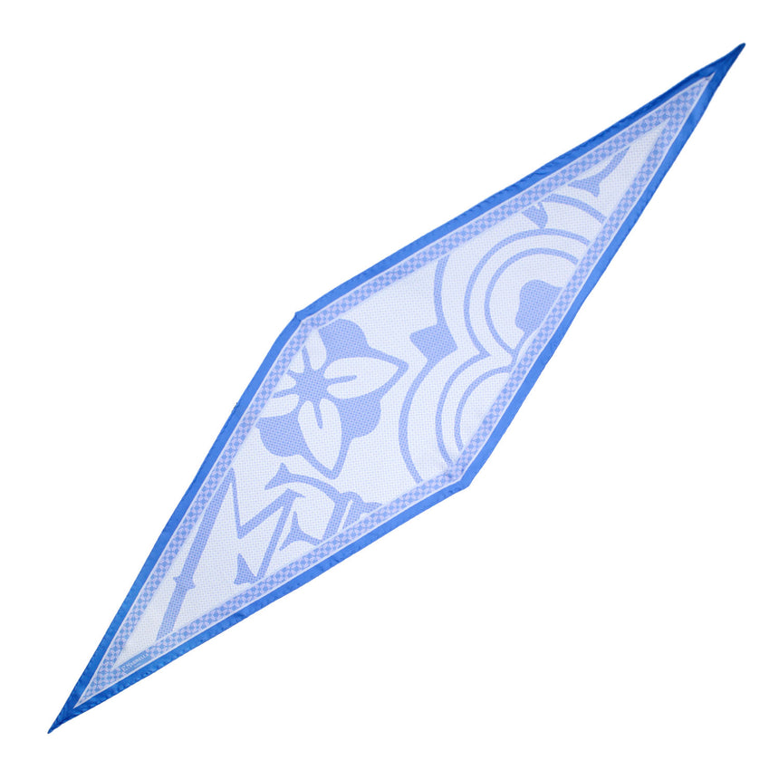 FOULARD ROMBO IN SETA AZZURRO POLVERE