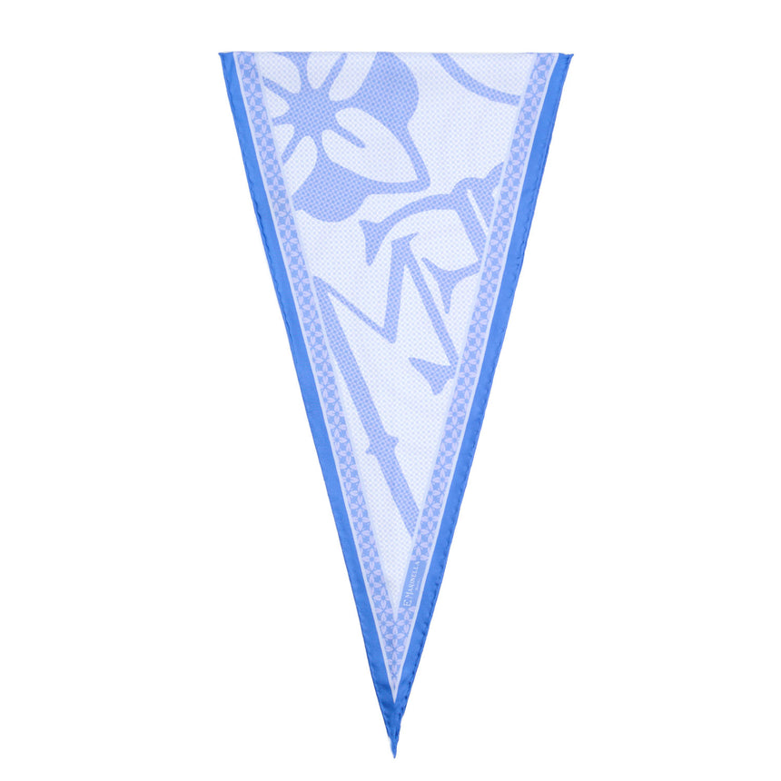 FOULARD ROMBO IN SETA AZZURRO POLVERE