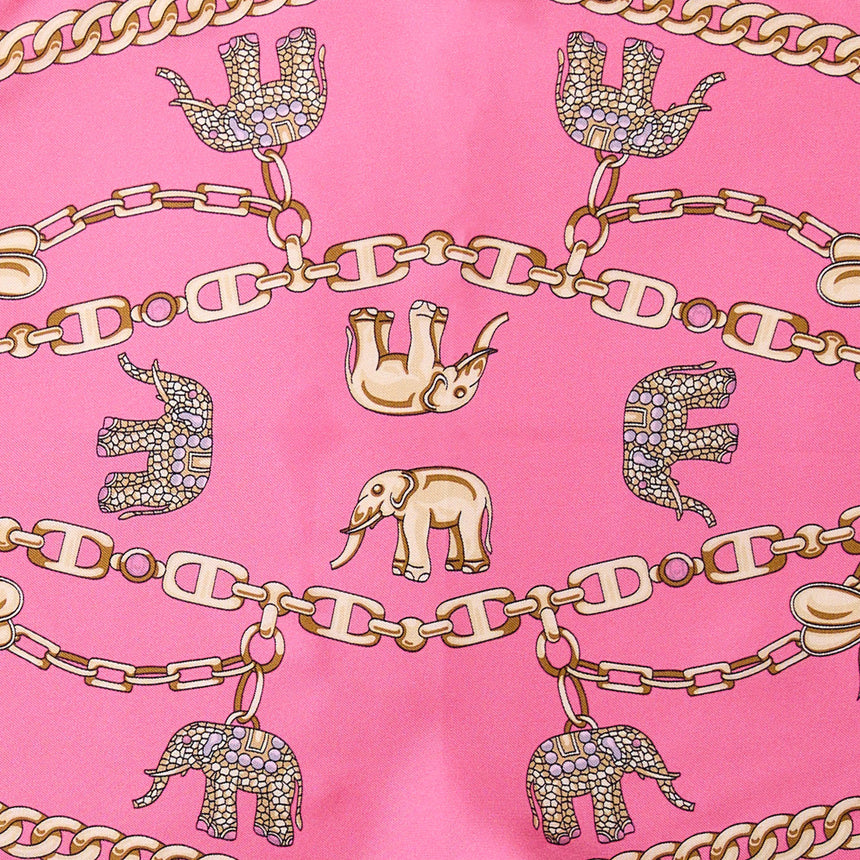 PINK SILK DIAMOND SHAPE SCARF