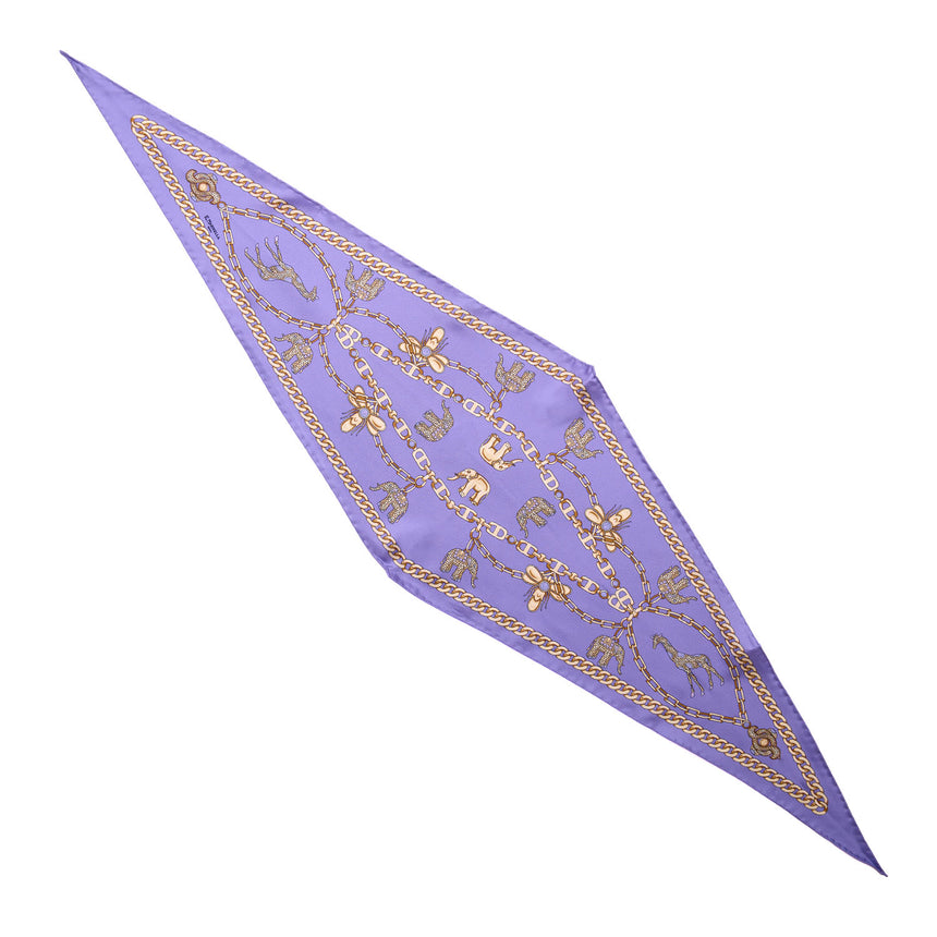 LILAC SILK DIAMOND SHAPE SCARF