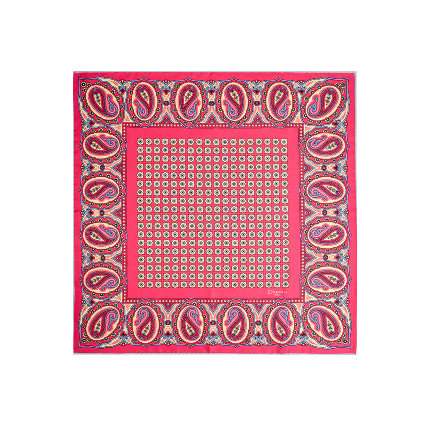 FUCHSIA SILK SCARF 65
