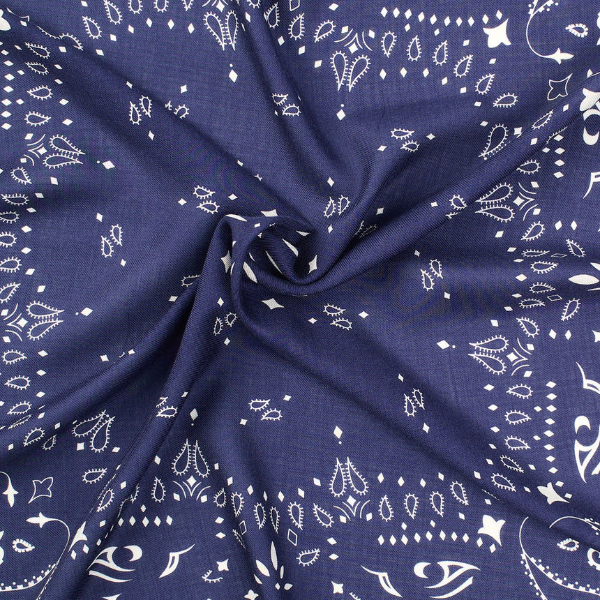 FOULARD IN LANA, CASHMERE E SETA 65 BLU SCURO