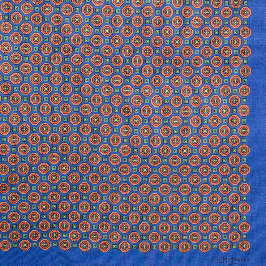 BLUE WOOL, CASHMERE AND SILK SCARF 65