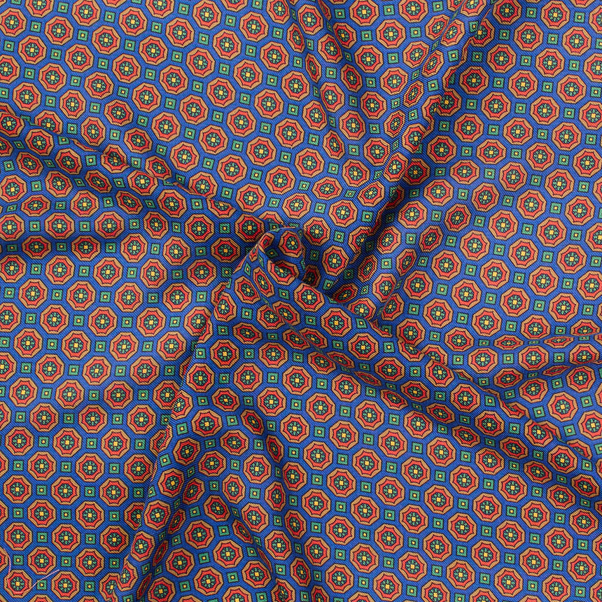 BLUE WOOL, CASHMERE AND SILK SCARF 65