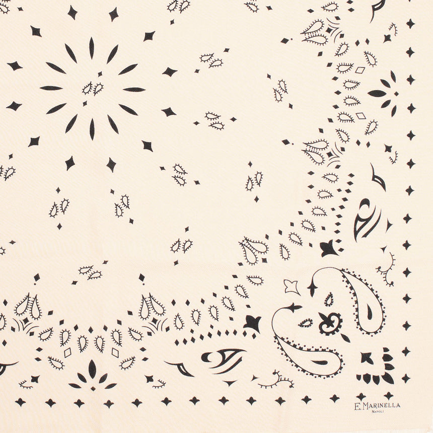 WHITE WOOL, CASHMERE AND SILK SCARF 65