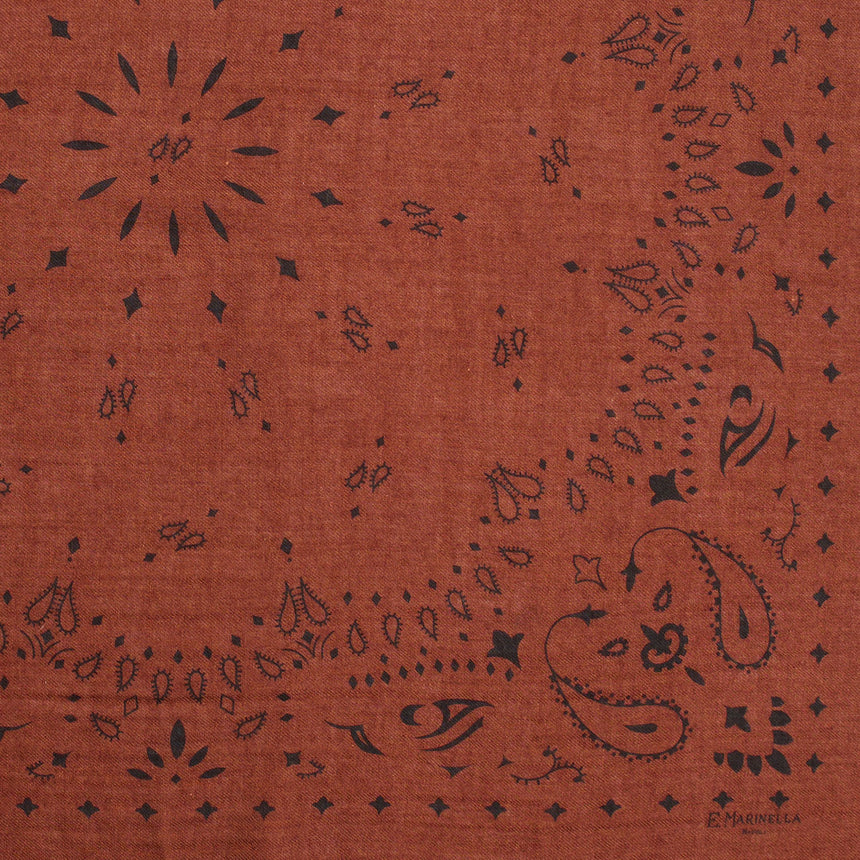 BROWN WOOL, CASHMERE AND SILK SCARF 65