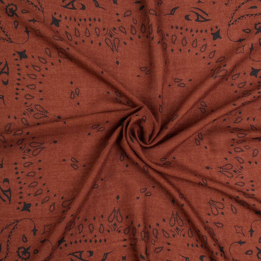 BROWN WOOL, CASHMERE AND SILK SCARF 65