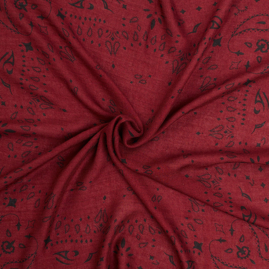 FOULARD IN LANA, CASHMERE E SETA 65 BORDEAUX