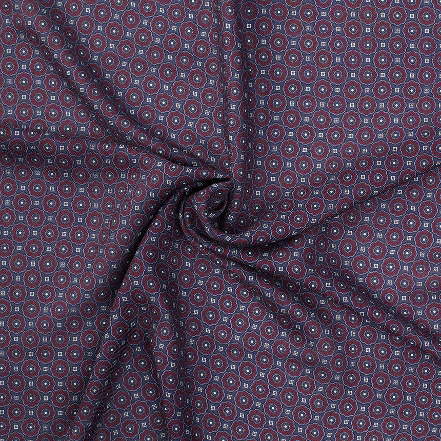 DARK BLUE WOOL, CASHMERE AND SILK SCARF 65