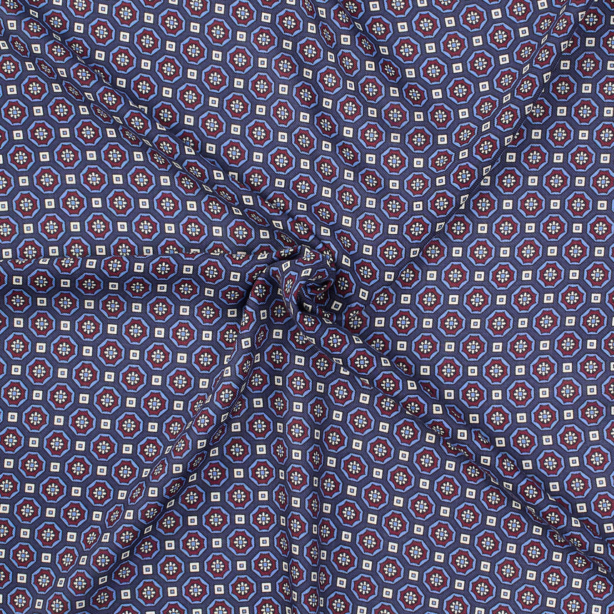 DARK BLUE WOOL, CASHMERE AND SILK SCARF 65