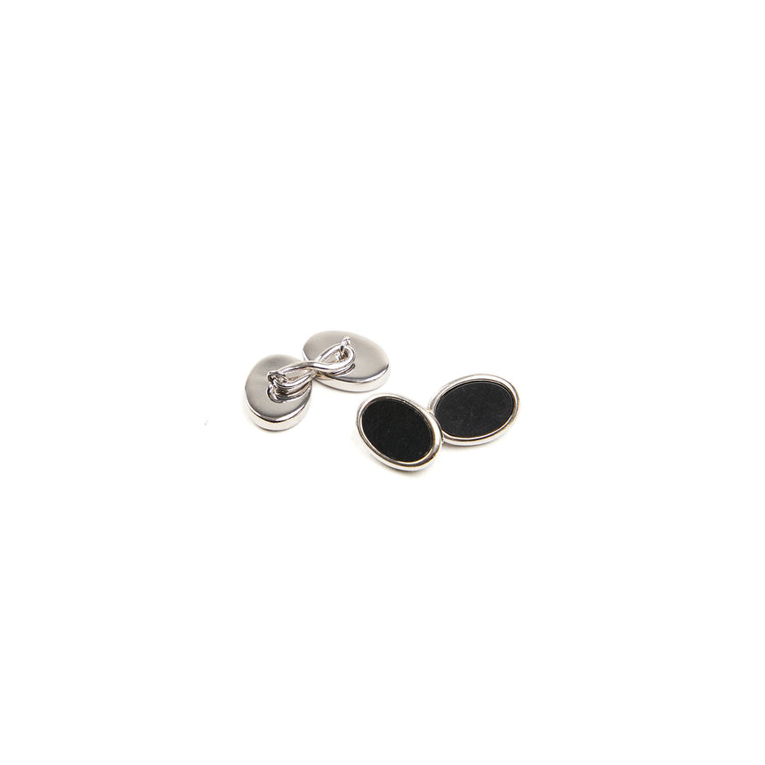 BLACK DOUBLE CUFFLINKS