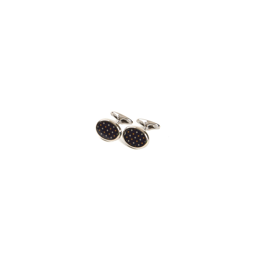 DARK BLUE SILVER CUFFLINKS
