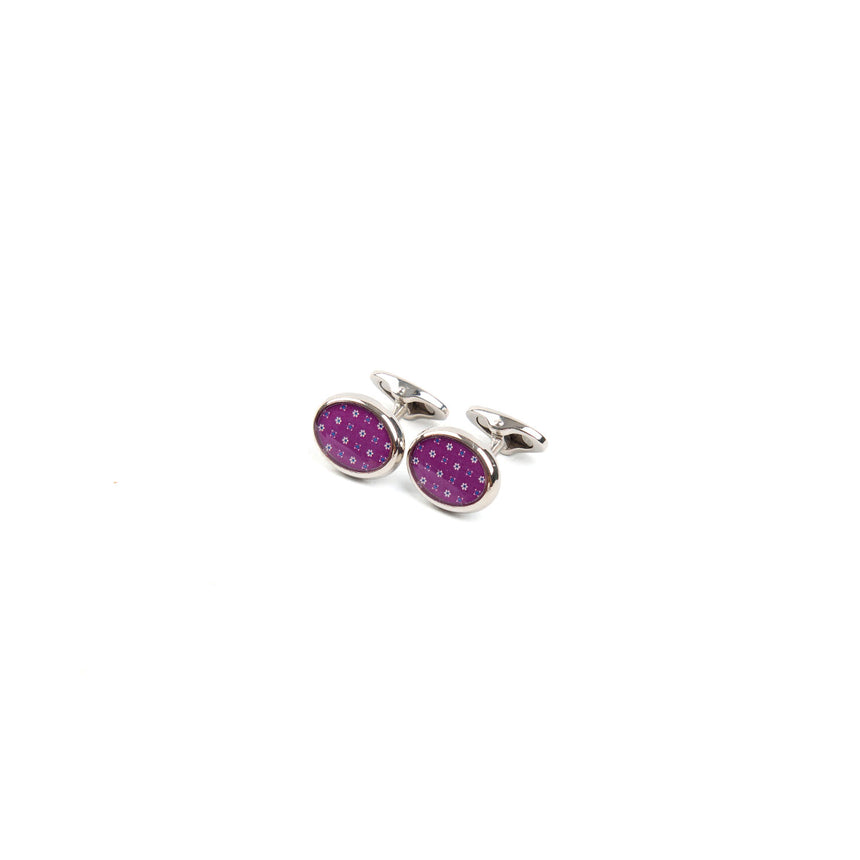 FUCHSIA SILVER CUFFLINKS