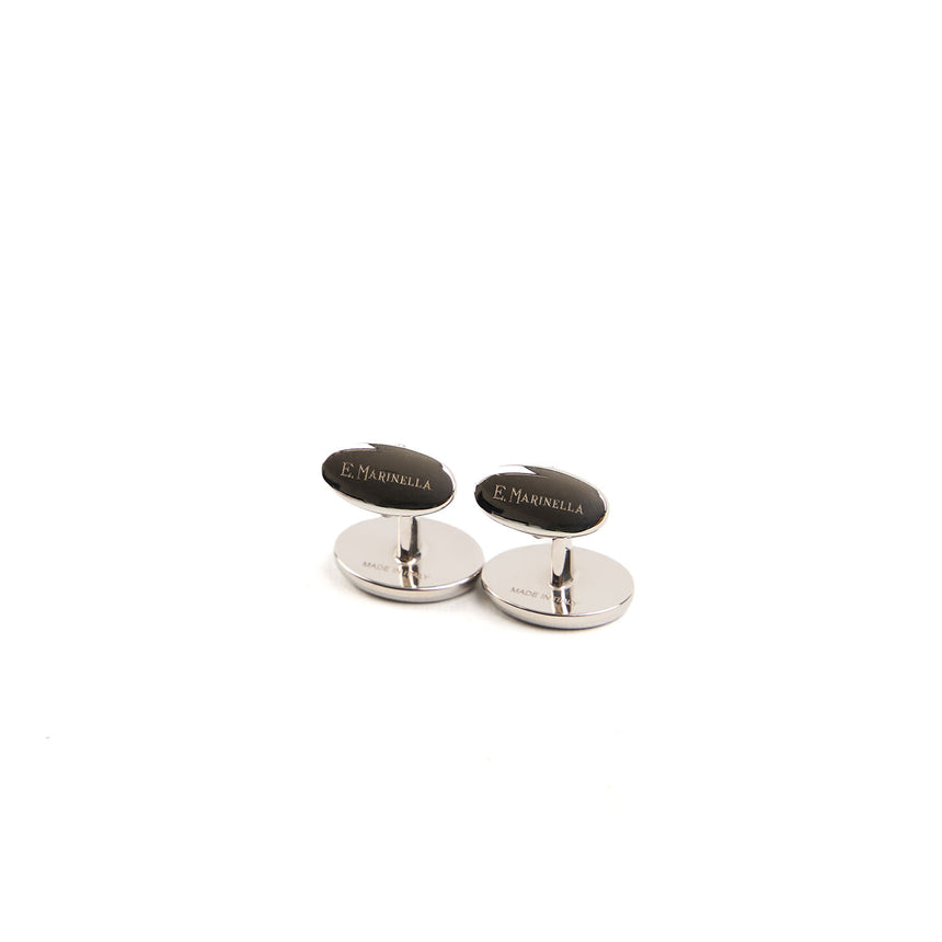 OVAL ONIX CUFFLINKS
