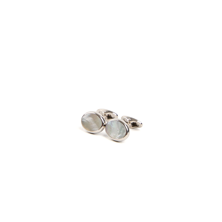 OVAL MOTHER OF PEARL CUFFLINKS