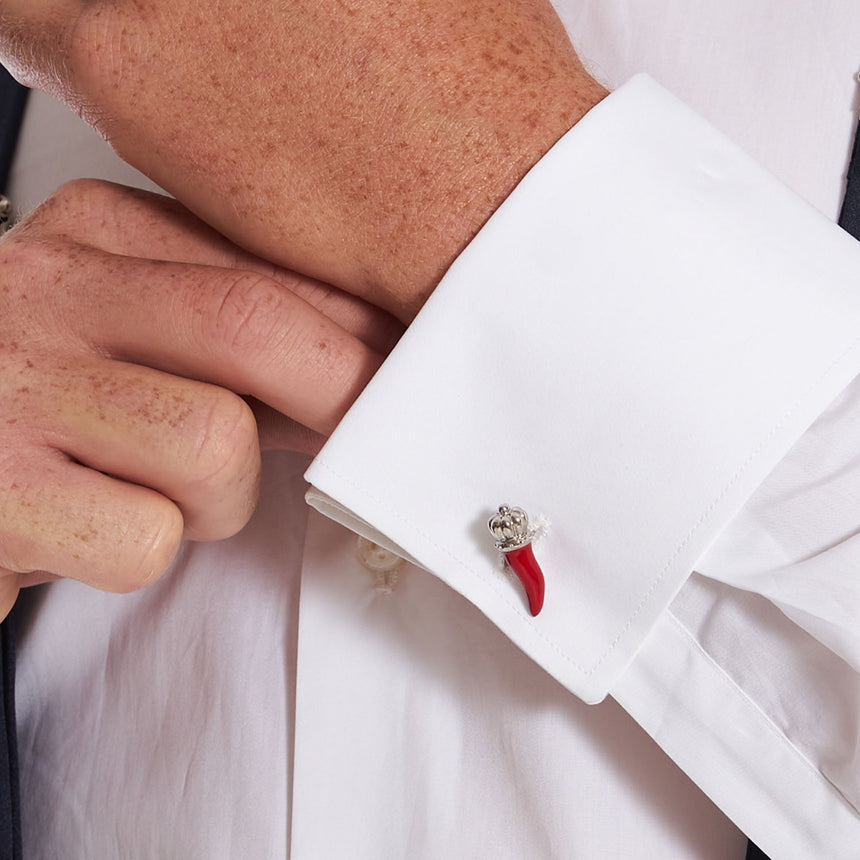 RED CORN CUFFLINKS