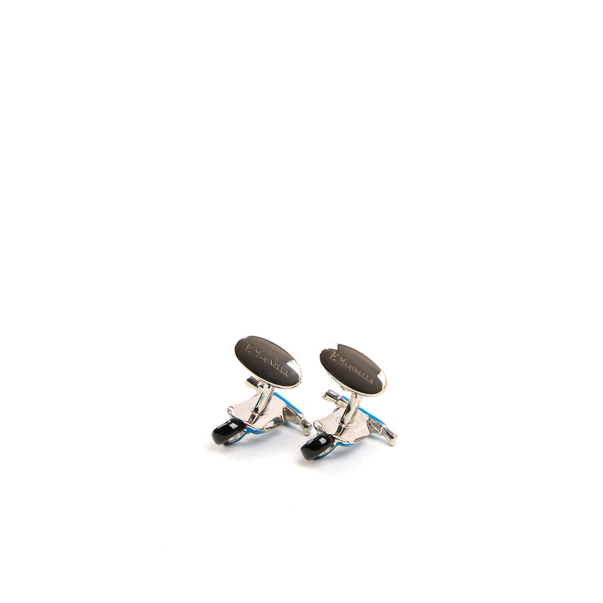 LIGHT BLUE SCOOTER CUFFLINKS