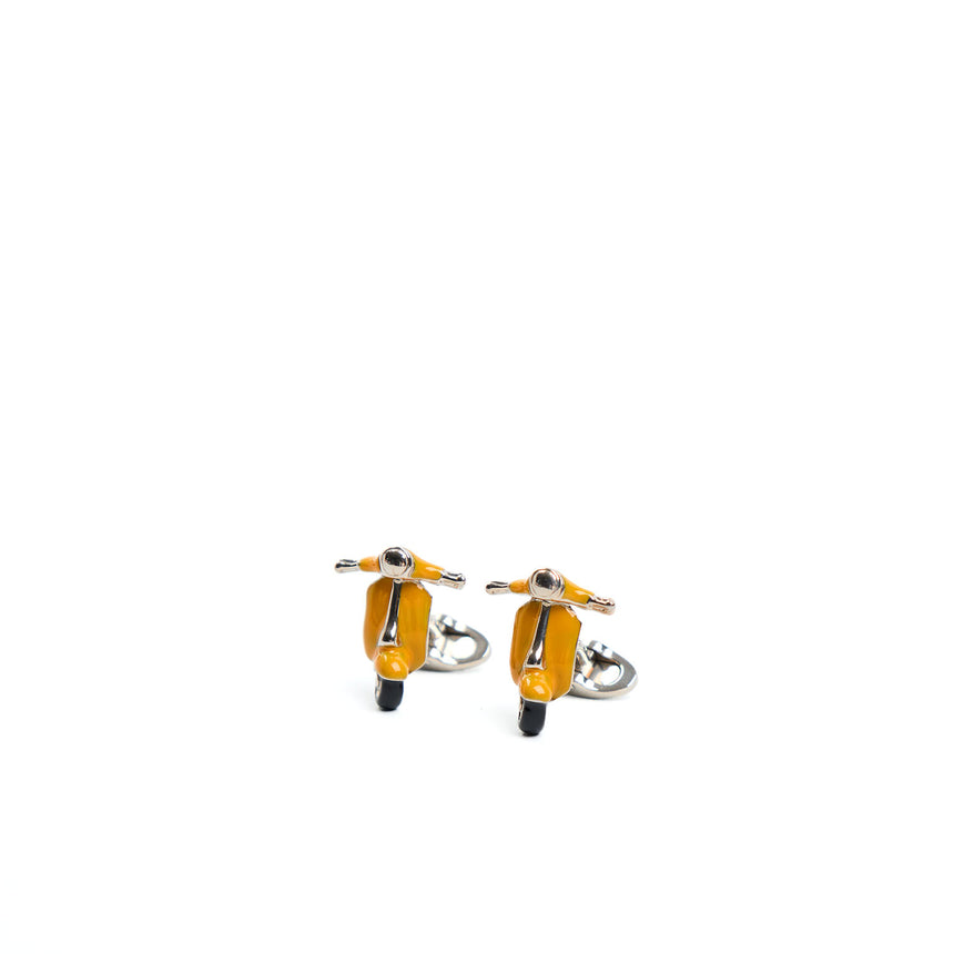 YELLOW SCOOTER CUFFLINKS