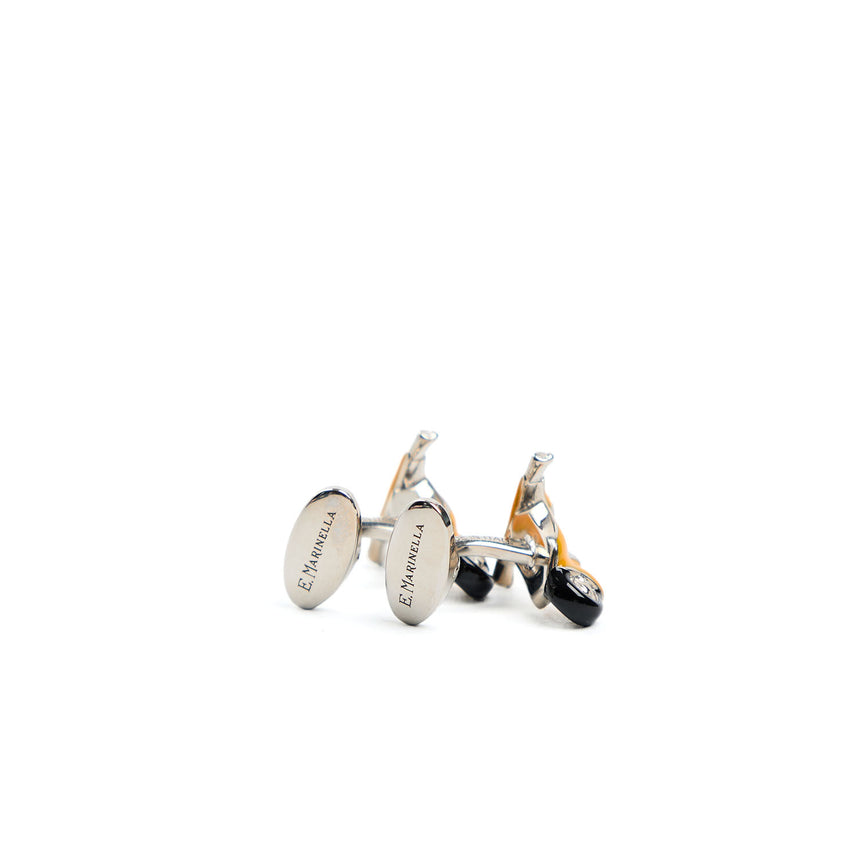 YELLOW SCOOTER CUFFLINKS