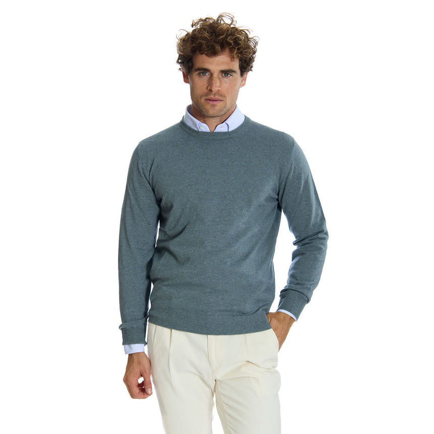 PETROL GREEN CREWNECK SWEATER