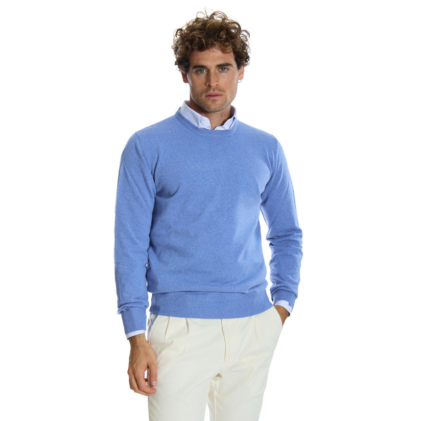 LIGHT BLUE CREWNECK SWEATER