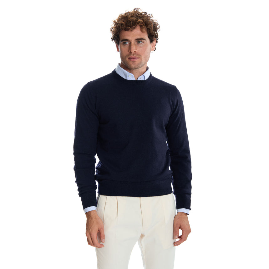 DARK BLUE CREWNECK SWEATER
