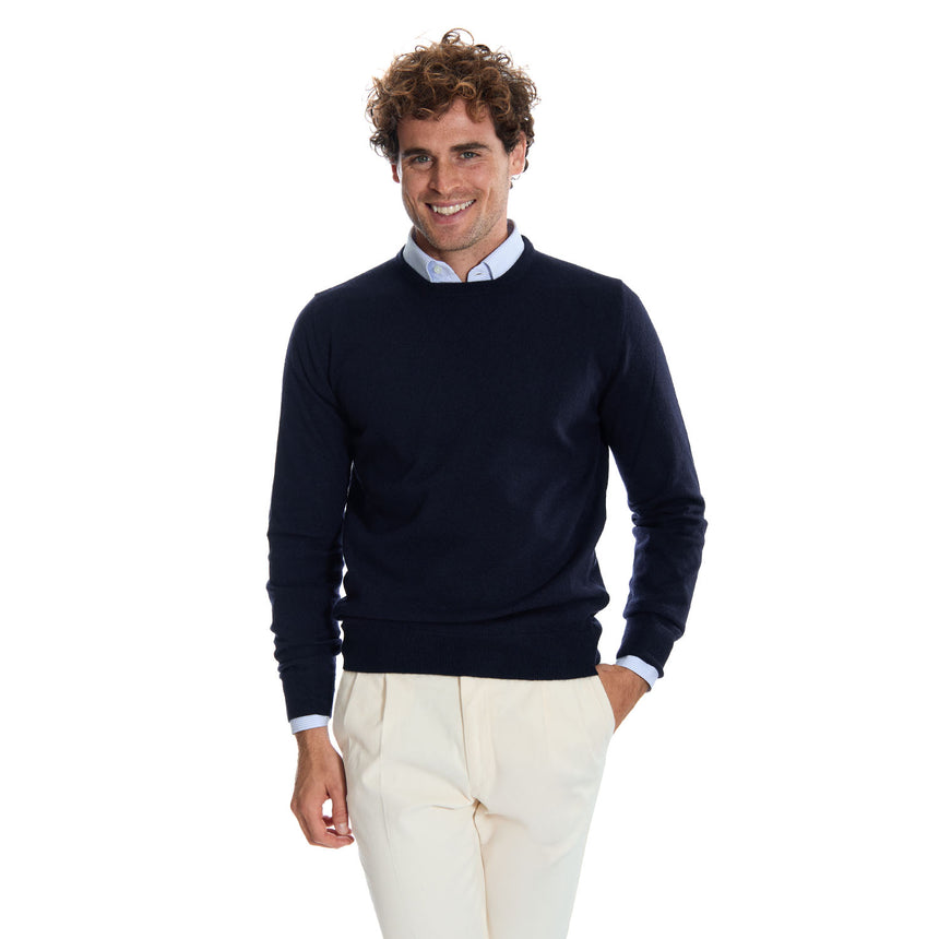 DARK BLUE CREWNECK SWEATER