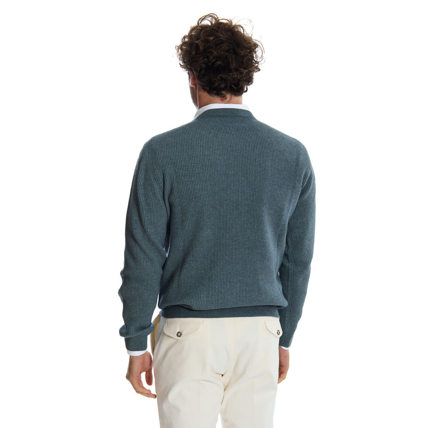 PETROL GREEN CREWNECK SWEATER