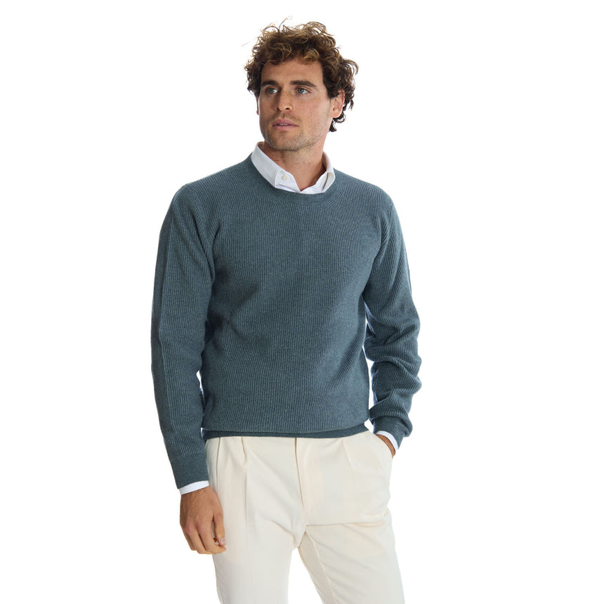 PETROL GREEN CREWNECK SWEATER