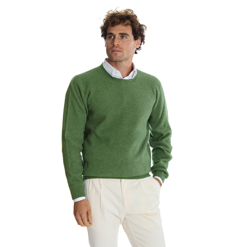 GREEN CREWNECK SWEATER