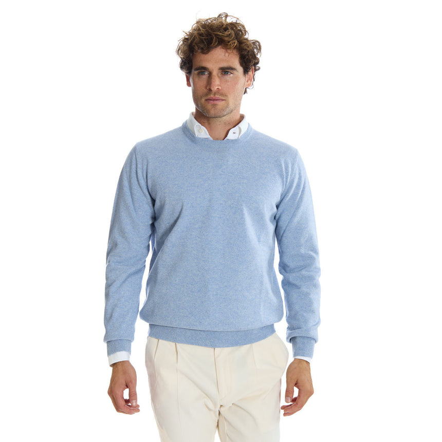 LIGHT BLUE CREWNECK SWEATER