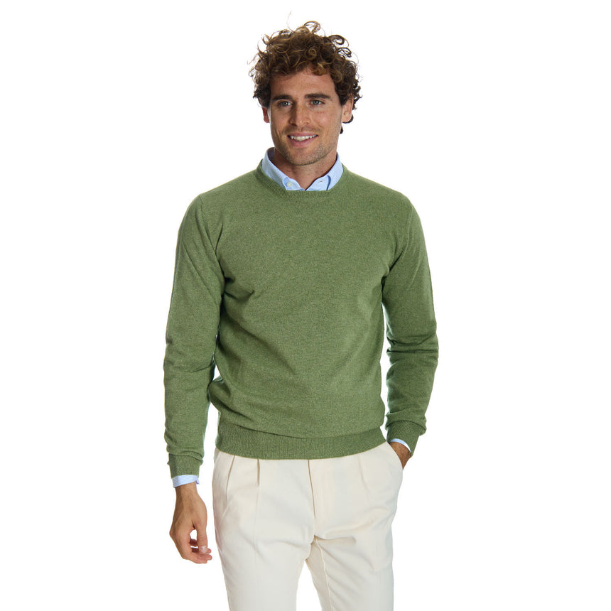 LIGHT GREEN CREWNECK SWEATER