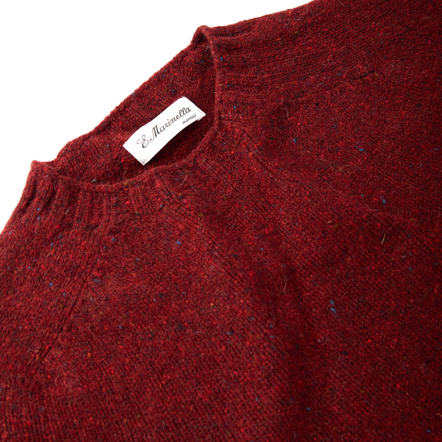 BURGUNDY SHETLAND SWEATER