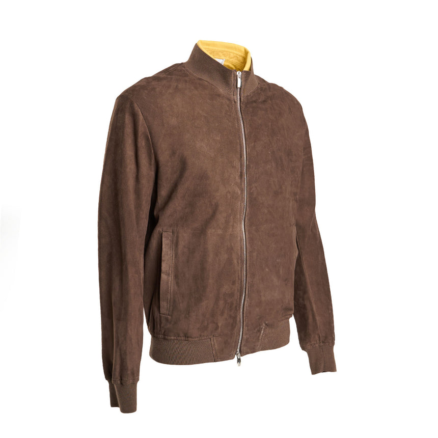 BROWN JACKET IN SUEDE LEATHER