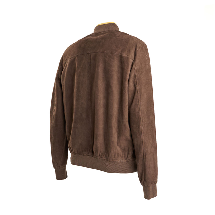 BROWN JACKET IN SUEDE LEATHER