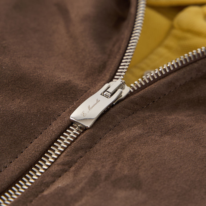 BROWN JACKET IN SUEDE LEATHER