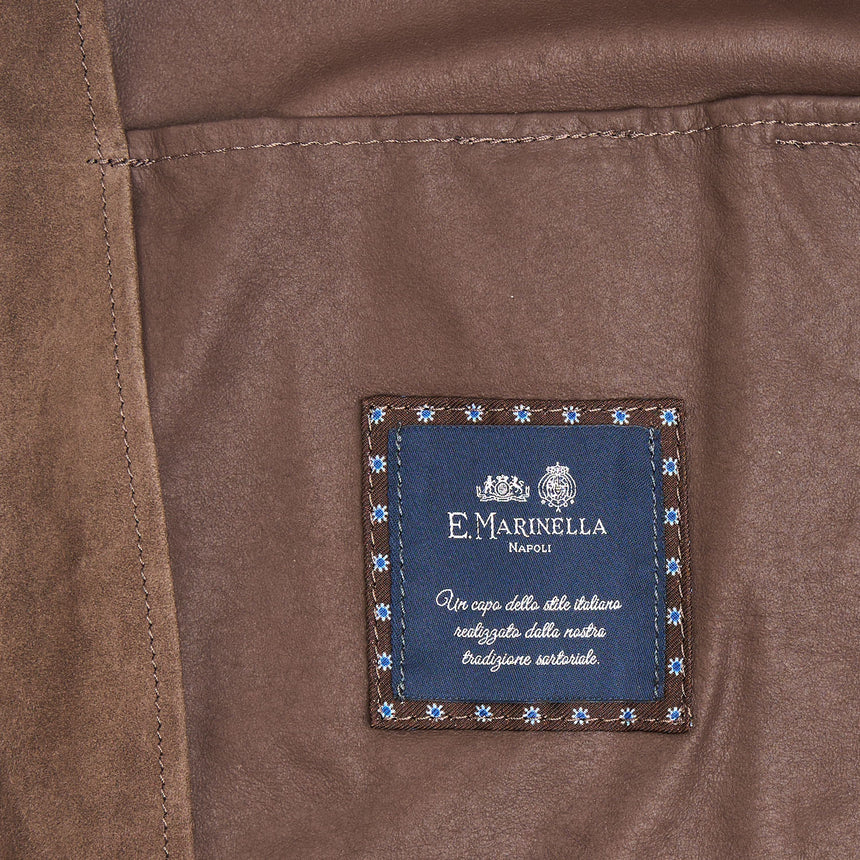 BROWN JACKET IN SUEDE LEATHER