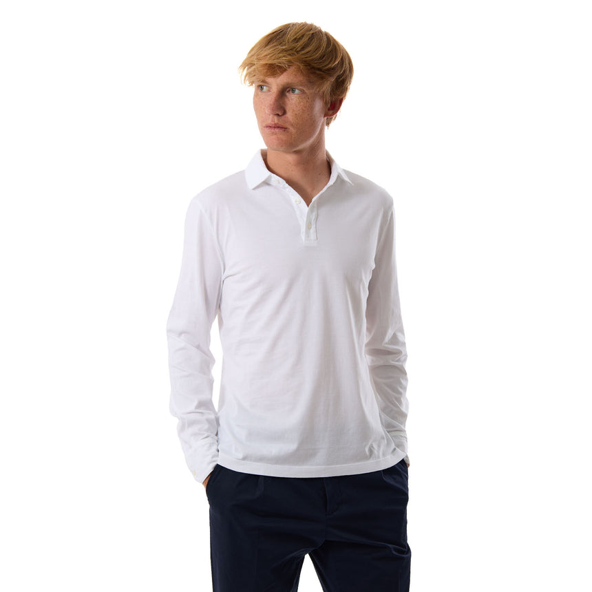 WHITE LONG SLEEVE POLO