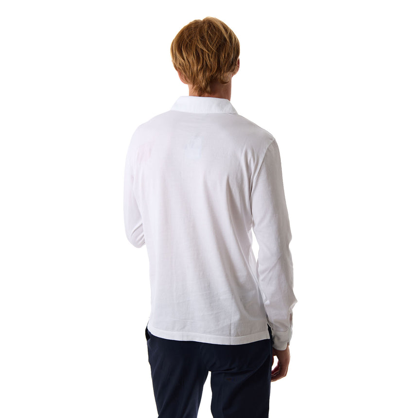 WHITE LONG SLEEVE POLO
