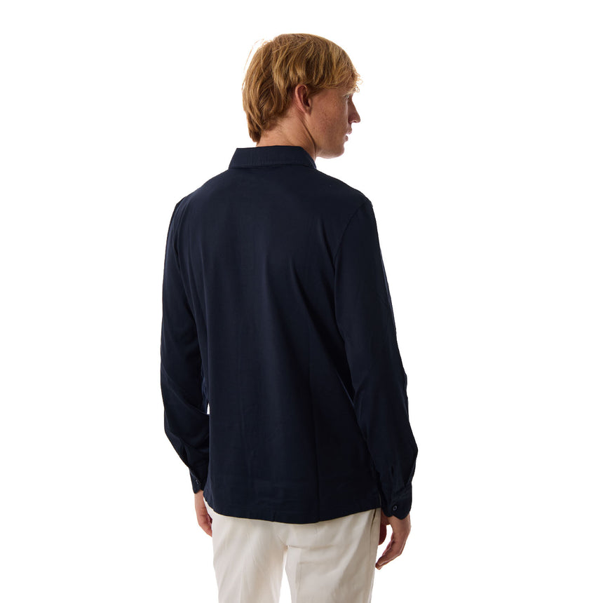 POLO MANICA LUNGA BLU SCURO