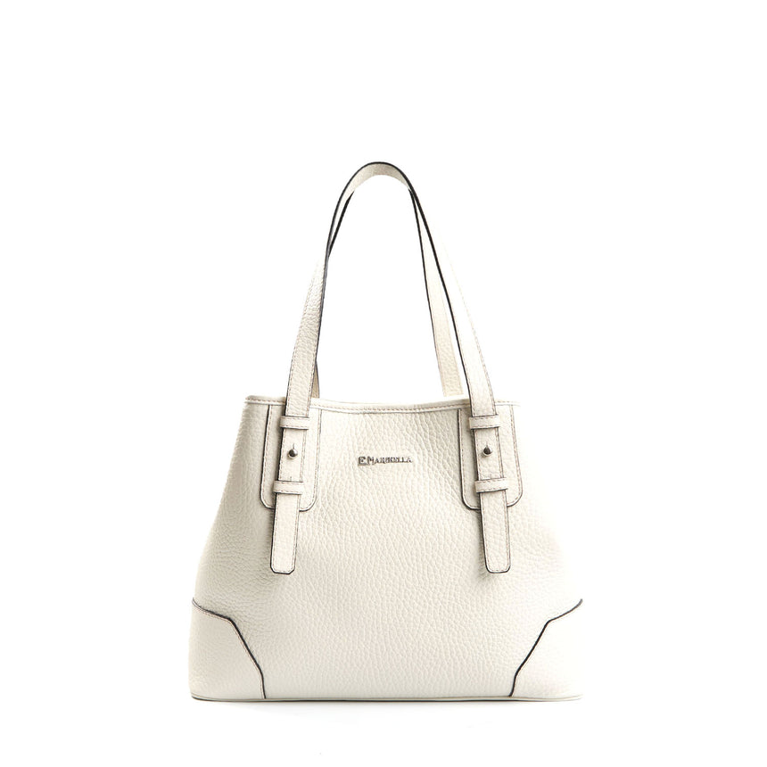 WHITE MIDI TOTE BAG