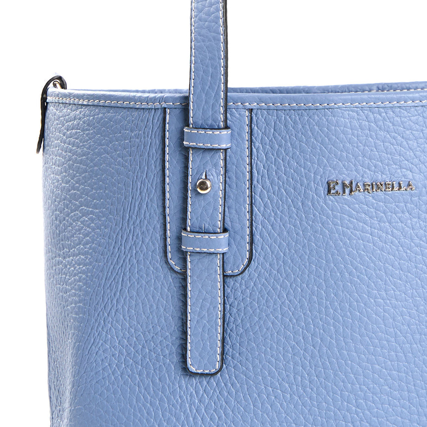 TOTE BAG MIDI AZZURRO POLVERE