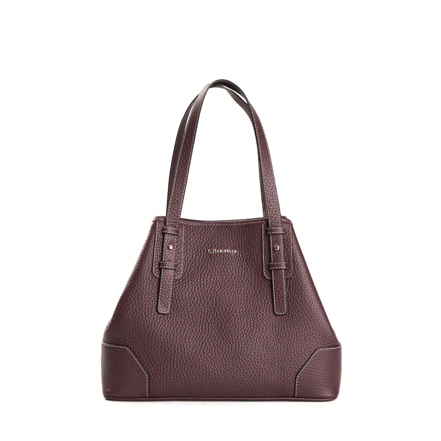 BURGUNDY MIDI TOTE BAG