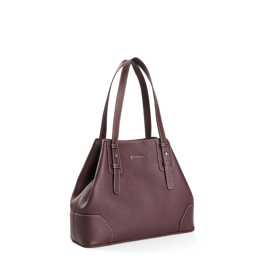 BURGUNDY MIDI TOTE BAG