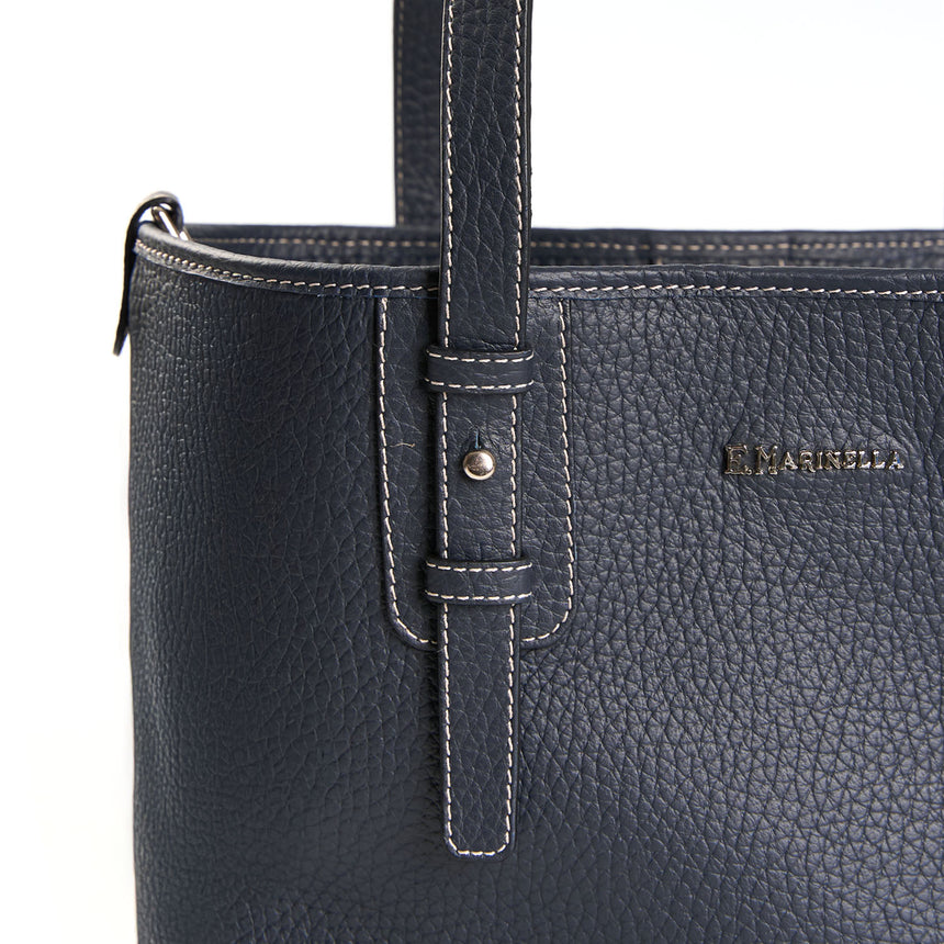DARK BLUE MIDI TOTE BAG