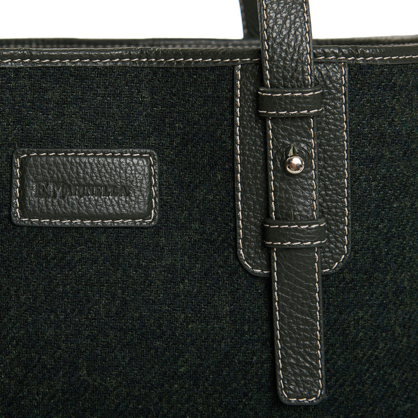 DARK GREEN MIDI TOTE BAG